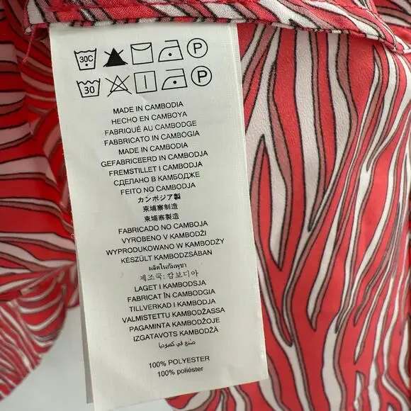 Michael Michael Kors Blouse SZ Extra Large NEW Zebra Chain Necklace Top NWOT - Picture 11 of 14